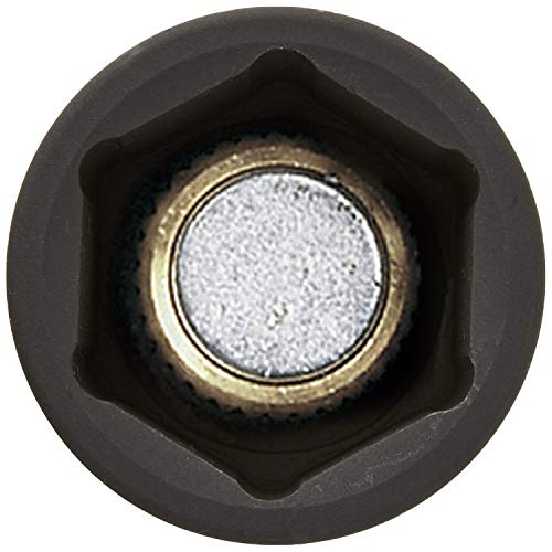 Urrea Deep Impact Socket - 7/16" 6-Point Magnetic Socket With 3/8" Drive & Black Oxide Coating - 7714Hm #TOP3