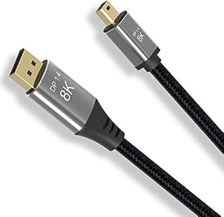 Angusplay Mini DisplayPort to DisplayPort 1.4 Cable Supports 8K 4K 1080P HDR Bidirectional (DP to Mini DP) Adapter Cable(Thunderbolt Compatible) 10 Feet for MacBook Air/Pro, Surface Pro etc (3metres)
