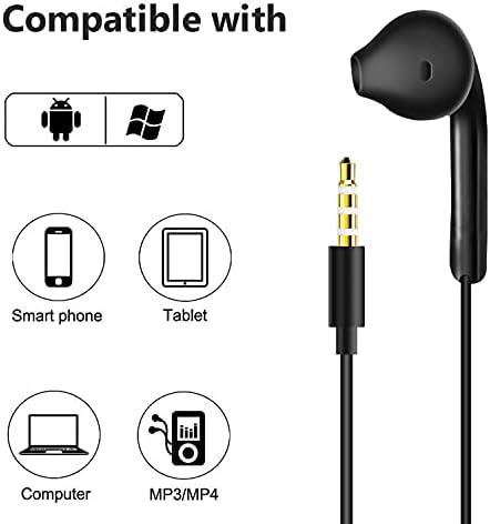 3 Pack Wired Earphones In Ear Headphones Earphones Wired Earbuds Noise Isolating Headset With Microphone remote sound control Compatible With iPhone Samsung Huawei Android Smartphones Tablets Laptops