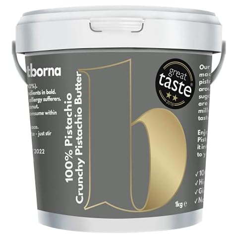 Borna Foods Pistachio Butter (100% Pure Crunchy Pistachio Butter, 1 Kg) Cover
