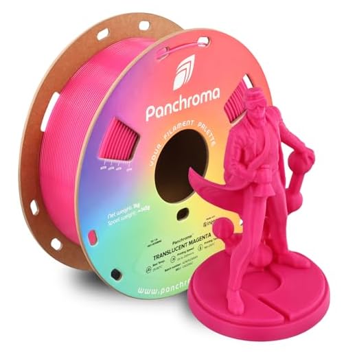 Polymaker Panchroma Translucent PLA Filament, Translucent Magenta 1.75mm 3D Printing Filament, 3D Printer PLA Filament, Fit Most FDM 3D Printers, 1kg Spool (2.2lbs)