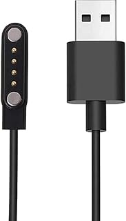 شاحن USB مغناطيسي 4 دبابيس في فولت للساعة الذكية - متوافق مع هواوي GT3 وجالكسي ووتش 5 وغيرها من الساعات الذكية الاحدث