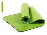 yogamat sportmat, kwaliteit 10 mm NBR sportmat met gratis draagkoord 183 * 61 cm antislip dikke pad fitnessmat (groen)