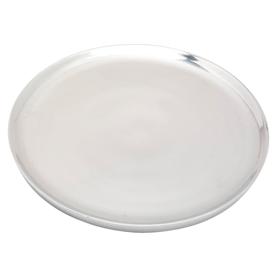 Nklaus Silver Candle Plate Round Ø17cm Aliminium Polished Coaster Decoration Pillar Candles 10444