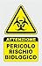NEW CARTELLO SEGNALETICO - PERICOLO RISCHIO BIOLOGICO - Adesivo Extra Resistente, Pannello in Forex, Pannello In Alluminio (Adesivo 20x31)