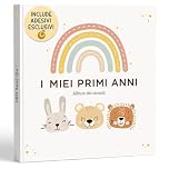 Album Nascita Bambina e Bambino per incollare foto e Scritte con 98 Pagine +Adesivi | Libro Ricordi Neonato e Diario Gravidanza fino 5 Anni | Album Fotografico Neonato per Regalo Nascita e Baby Shower