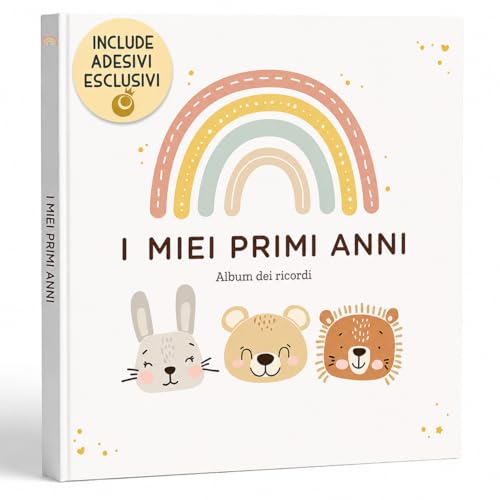 Album Nascita Bambina e Bambino per incollare foto e Scritte con 98 Pagine +Adesivi | Libro Ricordi Neonato e Diario Gravidanza fino 5 Anni | Album Fotografico Neonato per Regalo Nascita e Baby Shower