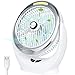 AKOFIC Ventilatore da Tavolo, USB Ventilatore da Scrivania Mini Silenzioso 3 Velocità con Luce LED, Ventilatore Personale Portatile Potente Rotazione a 360° per Case Ufficio Viaggi Tende Campeggio