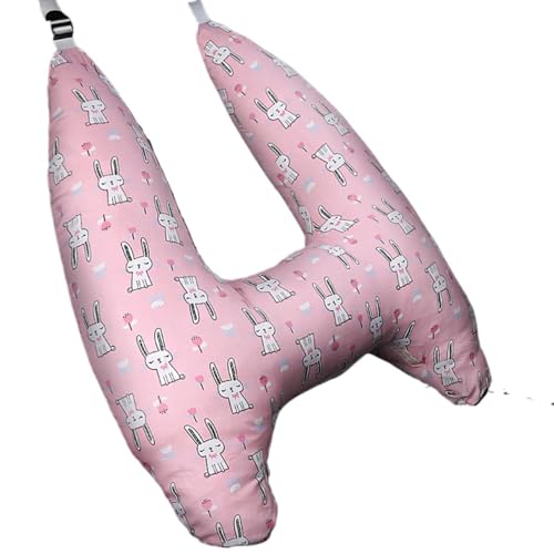 NLKDQN 子供の車のヘッドレストの枕車の肩枕の後部首枕快適な睡眠プロダクト多機能の枕のふわふわのクッシ ョン子供大人年配者の一般目的洗濯できるカバーを取付けること容易な (55x66cm,1個) (12)