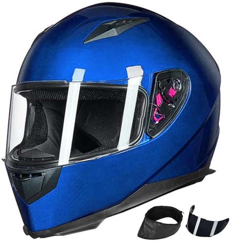 ILM Full Face Motorcycle Helmet ILM-313 (S, Blue)