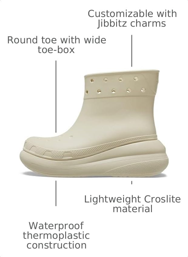 Image of Crocs Unisex Crush Platform Waterproof Rain Boots