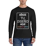 Fyralune Camiseta Personalizada Manga Larga Hombre, Imprime Cualquier Foto de diseño/Texto/Logo, Camisetas Manga Larga Personalizado para Hombre y Mujer, añade tu Imagen Divertida para Parejas