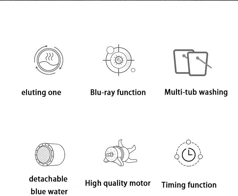 Miniatura 7 de Lavadora portátil, capacidad de lavado de 6.6 lbs y lavado de cubo plegable, dormitorio en casa, lavadora perezosa de camping