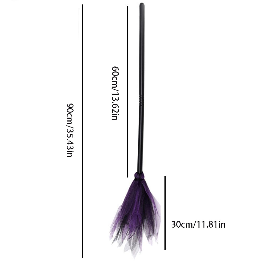 Halloween Witch Broom Zcargel Children Halloween Witch Broom Plastic Witch Broom Prop Halloween Detachable Witch Broom Party Decorations Flying Witch Broom Cosplay Wizard Broom Toy
