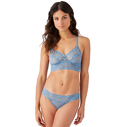 Image of b.tempt'd by Wacoal Women's Lace Kiss Sheer Unlined Wire Free Bralette, 910182, Allure, X-Large