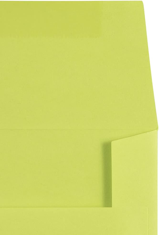 JAM PAPER A6 Colored Invitation Envelopes - 4 3/4 x 6 1/2 - Ultra Lime Green - Bulk 500/Box
