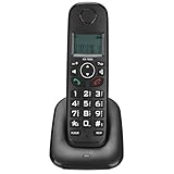 SUNGOOYUE Schnurloses Telefon, 16-sprachiges LCD-Display mit Anrufer-ID, 10 Klingeltöne, 50 Telefonbuchspeicher, für den Heimgebrauch (EU-Stecker)