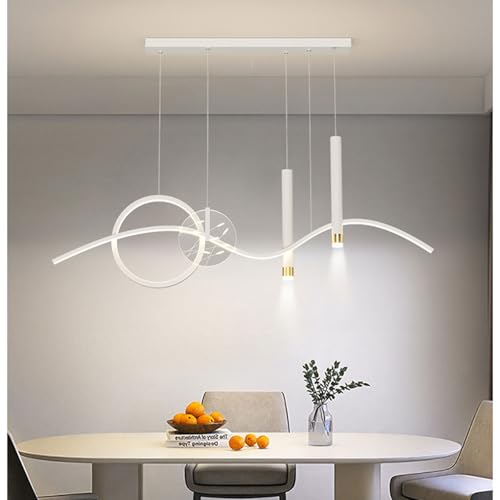 Linear Chandelier 43in Modern Regulable Lámpara Techo LED Suspendida 38W 3