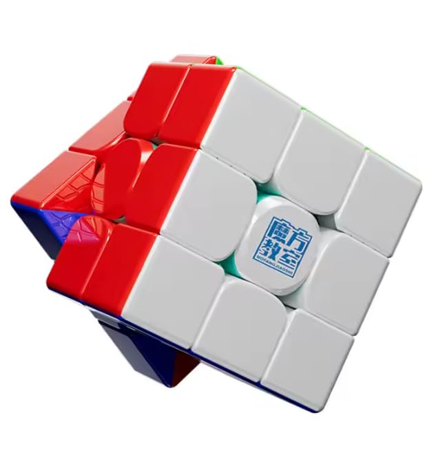 Speed Cube MoYu RS3M V5 3x3x3 Magnetic Cube Ball Core Maglev UV 3x3 Speedy Cubes Classroom Magic Puzzle with Robot Box (Standard Edition)