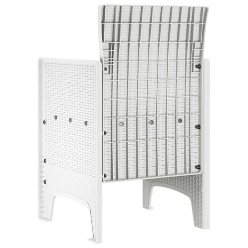 Chaise de jardin empilable blanche pour petit espace et entretien facile - 6