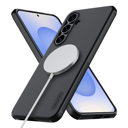 Image of Nillkin Magnetic Shockproof for Samsung Galaxy S25 Plus Case Magsafe, [Military-Grade Protection] [Anti-Scratch & Slip] [Compatible with MagSafe] Slim Case for Galaxy S25 Plus Case, Black