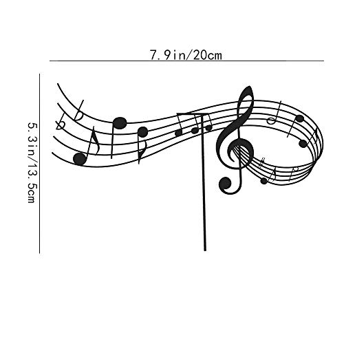 Zuou Music Notes Cake Toppers,Black Musical Notation Cake Toppers,Musical Theme Birthday Party Supplies Suitable For Birthday Musician Party thumb #1