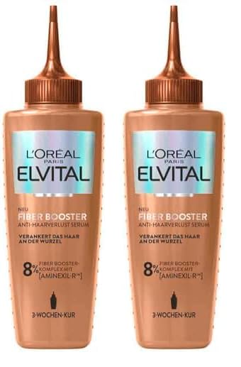 L'Oréal Paris Fiber Booster Anti-Haarverlust-Kopfhaut-Serum, Gegen Haarausfall, Für dichteres & stärkeres Haar, Generiert neue Haarfasern, Weniger Haarbruch, Gegen Haarverlust, Elvital, 102 ml