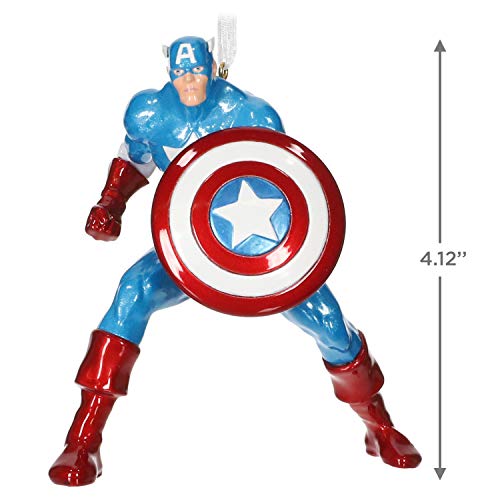 Hallmark Keepsake Christmas Ornament 2020, Marvel Captain America, Metal (4999Qk1344) #TOP4