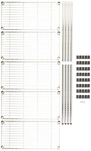 Amazonbasics Stellingkast Met 5 Schappen, Tot 160 kg Per Schap, Chroom - Image 4