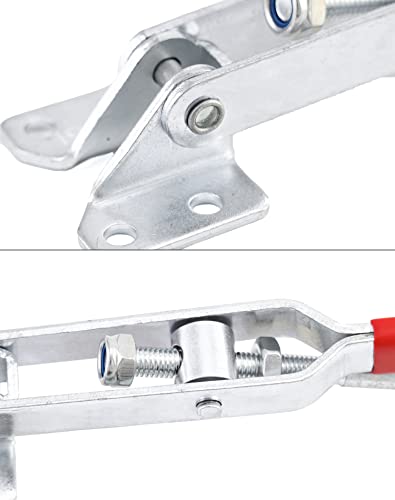 QWORK J Hook Toggle Clamp, 4 Pack 375 lbs Holding Capacity Hook Type Hand Tool - Thumbnail 5