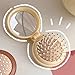 Mumusuki Mini Mirror Hair Brush for Purse, Round Travel Hair Brush with Mirror Portable Foldable Pocket Hair Comb for Women and Girls Gift
