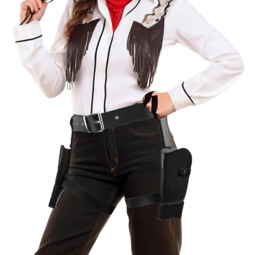 Thigh Holster for Women Cowboy Holster Belt Halloween Cosplay Police Costume Accessory