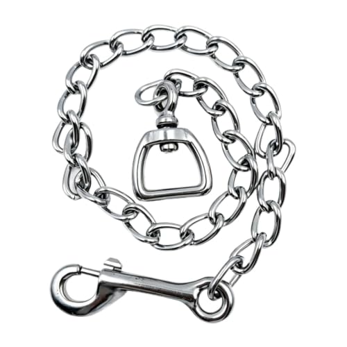 Correa de caballo con cadena de acero y cuerda de enganche reforzada