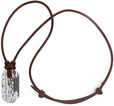 Viking Whetstone Pendant | Knife Sharpener Necklace | Arkansas Novaculite on Leather Cord | Norse Inspired Knotwork | MADE IN USA!