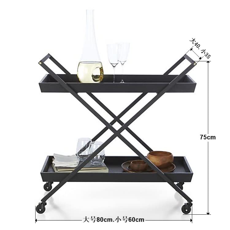 N/A Metalen thee wijnvoedsel catering dranken serveren trolley bar kar for restaurant hotel bruiloftsfeestje (Color : A… - Afbeelding 3