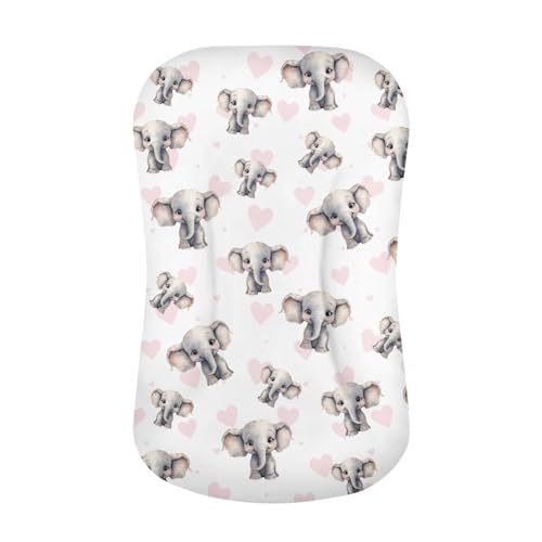 ZOUTAIRONG Cute Elephants Sheets Soft Breathable Mini Crib Fitted Sheets Portable/Convertible Playard Mattress Cover for Baby Boy and Girl