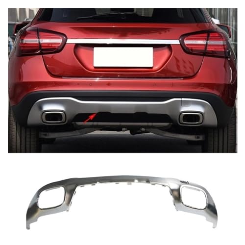 Parachoques trasero Mercedes GLA W156 difusor con moldura mate anti arañazos 2