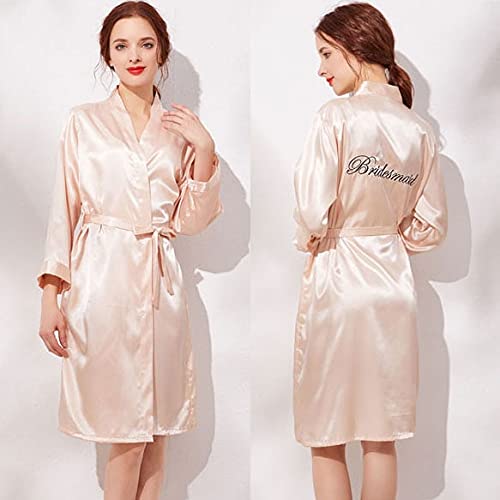 Vrouwen Bruid Bruidsmeisje Kimono Badjas Jurk Sexy Mini Slaap Nachthemd Nachtkleding Bruiloft Gewaden -a29-M - Image 4