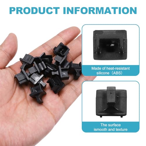 Tapas antipolvo RJ45 negro para puertos Ethernet de router y módem en pack de 20 unidades 3