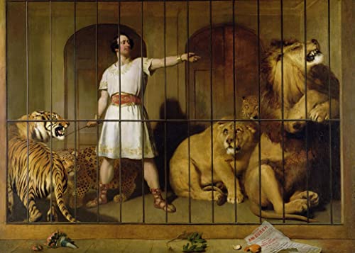 Poster Edwin Landseer Van Amburgh impression sur toile 60x90cm pour décoration salon