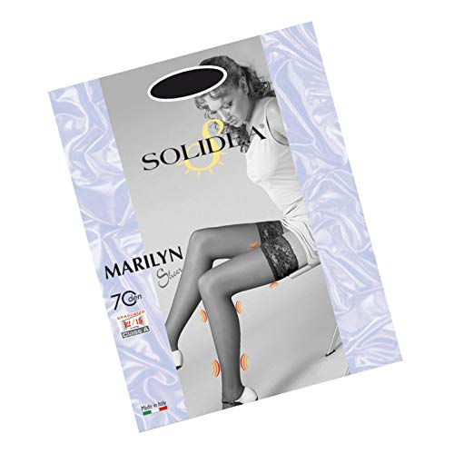 SOLIDEABy Calzificio Pinelli Marilyn 70 Sheer Calza Autoreggente Nero 2-M