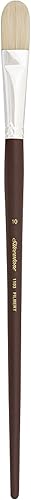 Miniatura 27 de Silver Brush Limited 1903S6 Bristlon Filbert - Brocha para pinturas acrílicas y al óleo, tamaño 6, mango corto