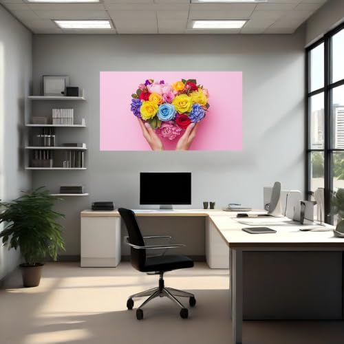 Vinilo de pared de rosas en corazón para decorar tu salón o dormitorio 4