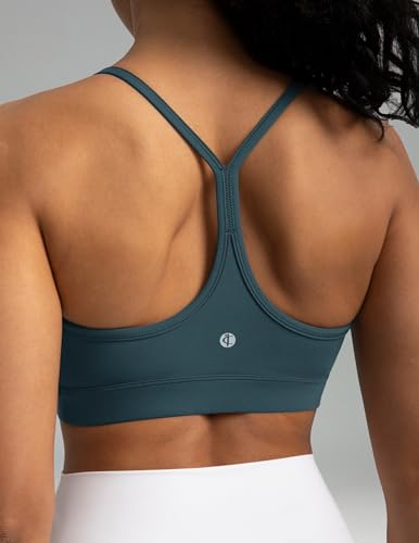 Image of Colorfulkoala Women's Dreamlux Y Back Sports Bra Low Impact Padded Workout Top with Built in Bra A-C Cups
