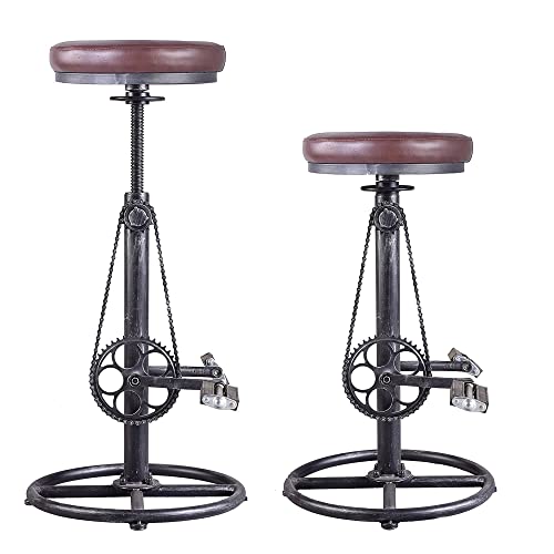 Set mit 2 industriellen Barhockern, 73,7–94 cm, höhenverstellbar,...