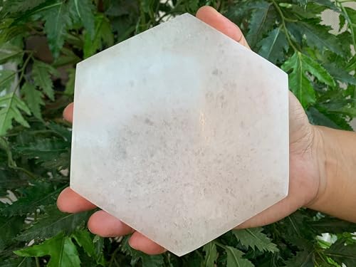 Plato de Selenita Hexagonal de 3" GAF TREASURES miniatura 4