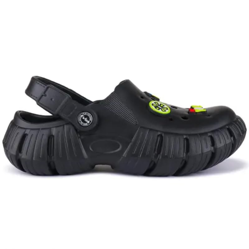 Image of Unisex Kids Clogs Soft Anti Skid Mules Sandals with Adjustable Back Strap Indoor & Outdoor Slipper for Boys & Girls Everyday Use Waterproof Jibbex Slides