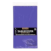 Amscan Plastic Rectangular Tablecover, New Purple