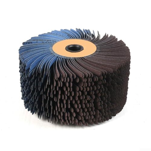 Cepillo de lijado de tambor de alambre, abrasivos de grano 120-600, rueda de pulido de madera para pulir tallar raíces, muebles curvos, manualidades de resina y productos de metal cepillado (grano 320