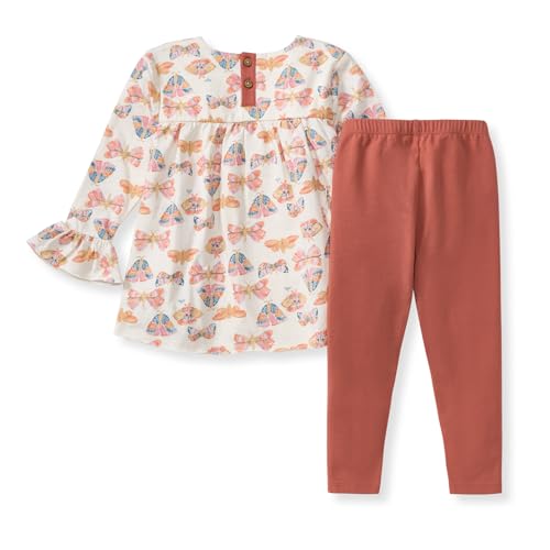 Burt's Bees Baby baby-girls Long Sleeve Top and Pant Set, 100% Organic Cotton Outfit - Image 3
